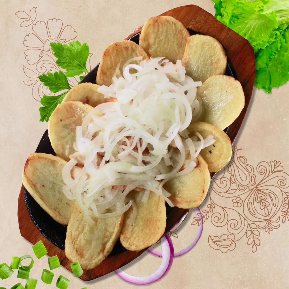 Горячая сковородка с телятиной